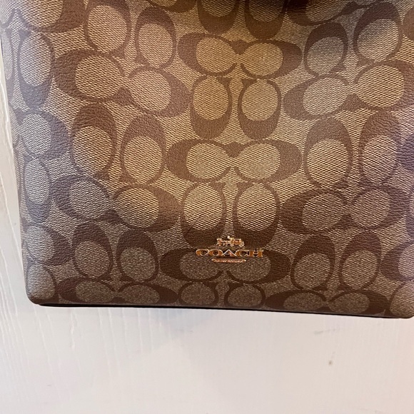 Coach Brown and Tan Signature Shoulder Bag - Picture 2 of 6